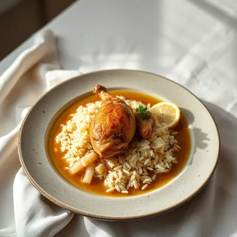 Chicken caldou. AI-generated photo.