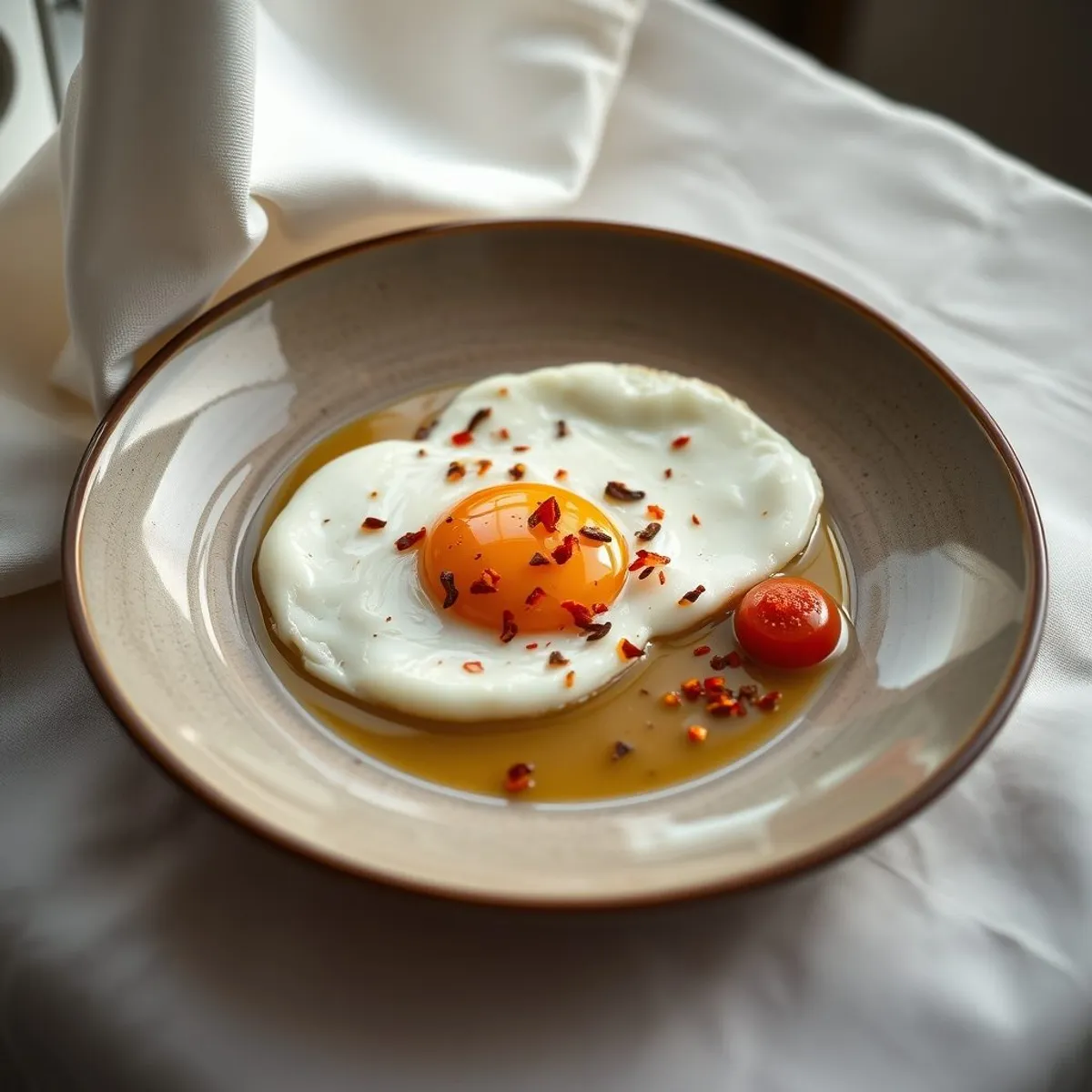 AI-generated photo Eggs and chili. AI-generated photo.