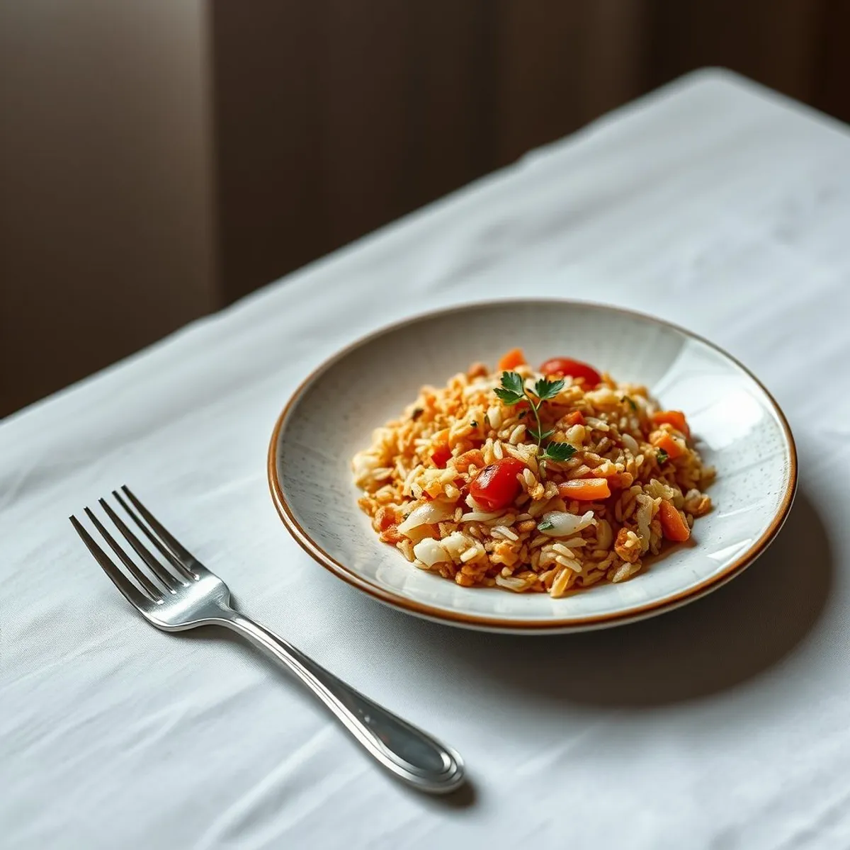 AI-generated photo Tomato rice. AI-generated photo.
