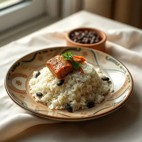 Cook-up rice. AI-generated photo.