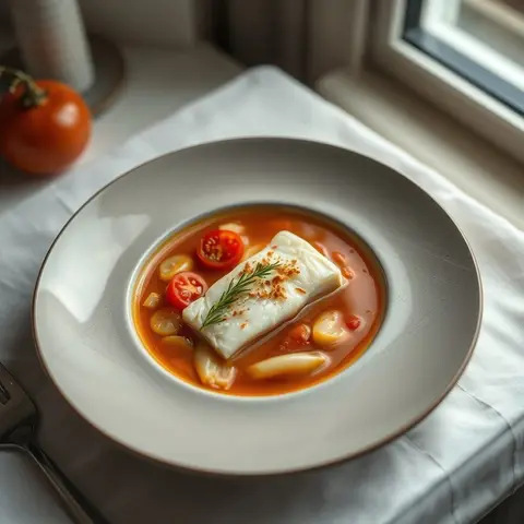 Fisherman's soup. AI-generated photo.