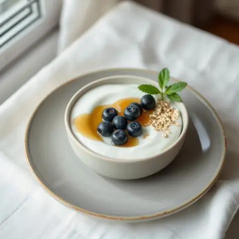 Skyr bowl. AI-generated photo.
