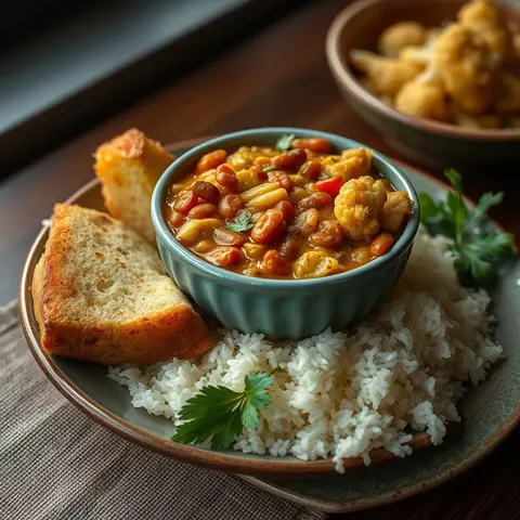 Bhuna khichuri. AI-generated photo.
