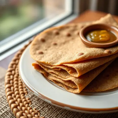 Teff injera. AI-generated photo.
