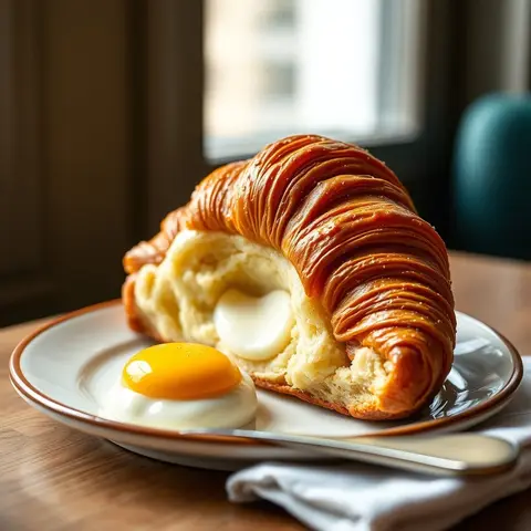 Croissant. AI-generated photo.