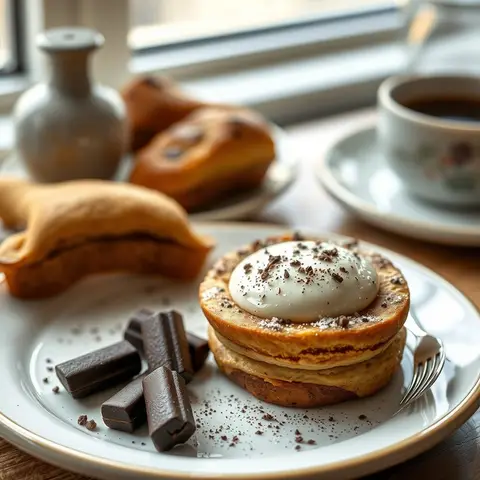 Pain au chocolat. AI-generated photo.