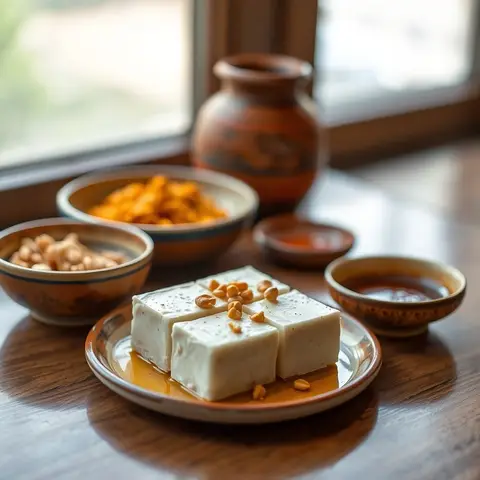 Shan tofu. AI-generated photo.