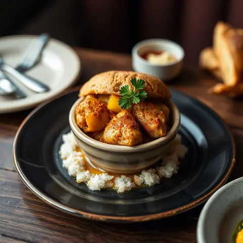 Bunny chow. AI-generated photo.