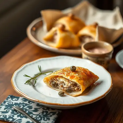 Brik pastry. AI-generated photo.