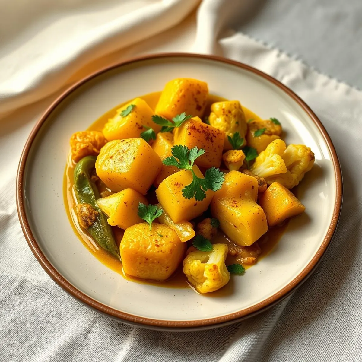 AI-generated photo Aloo gobi. AI-generated photo.