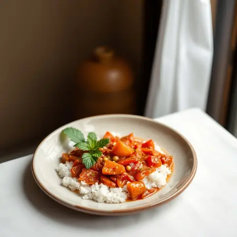 Tomato sambal. AI-generated photo.