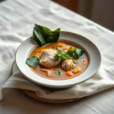 Chicken soto. AI-generated photo.