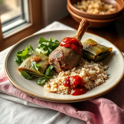Iraqi dolma. AI-generated photo.
