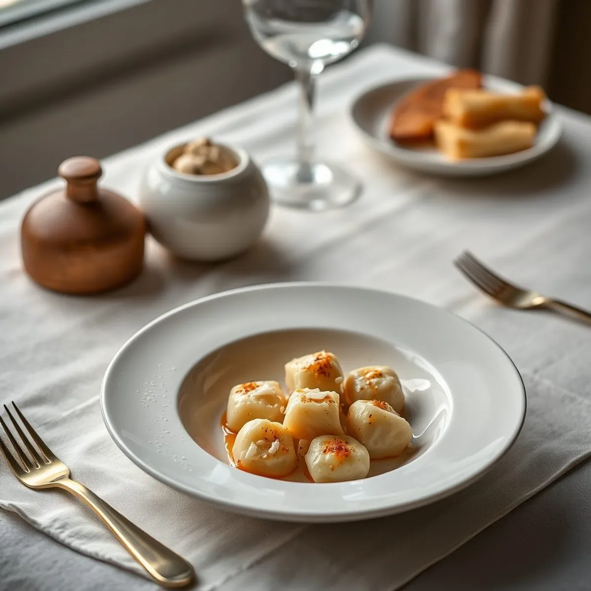 AI-generated photo Potato gnocchi. AI-generated photo.