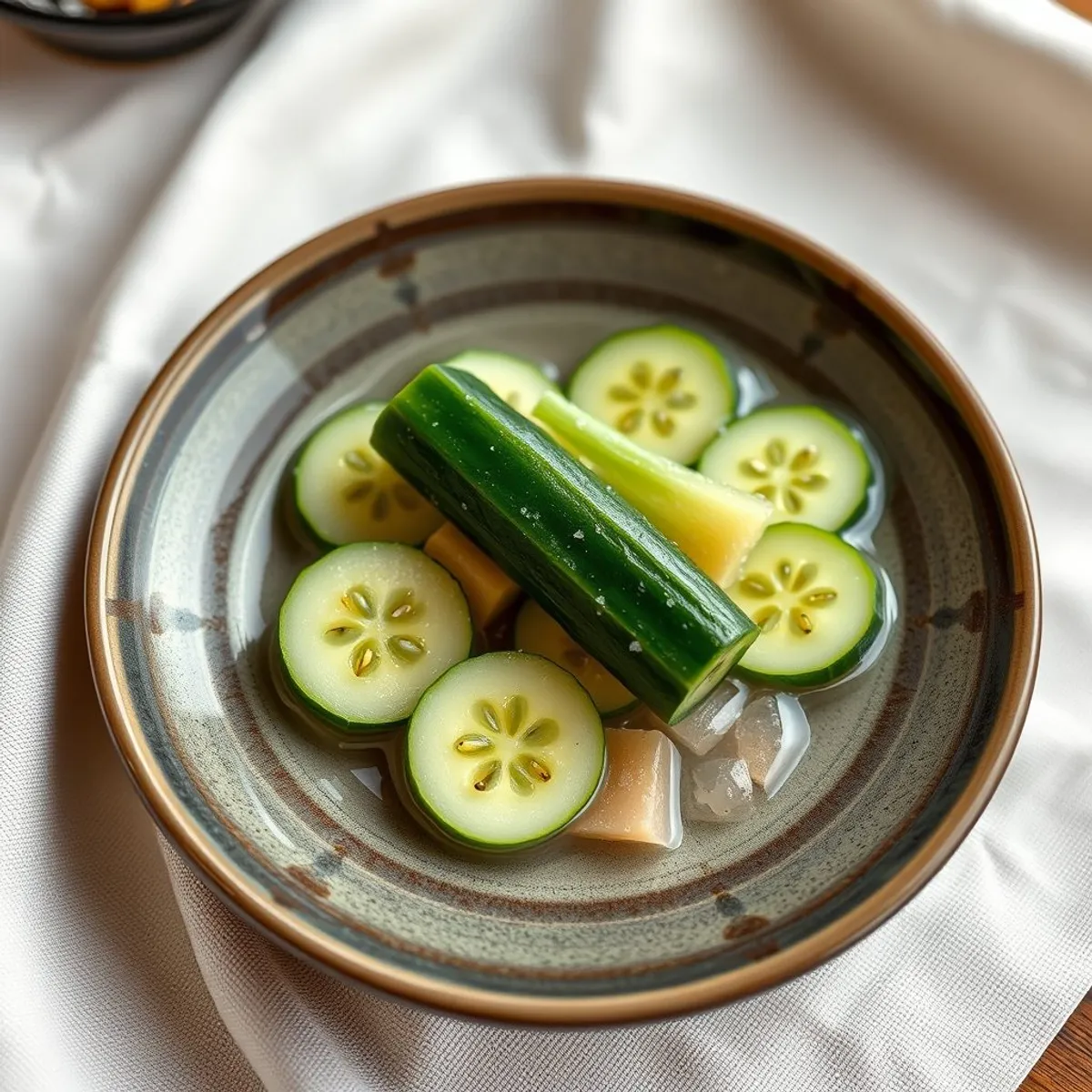 AI-generated photo Cucumber sunomono. AI-generated photo.