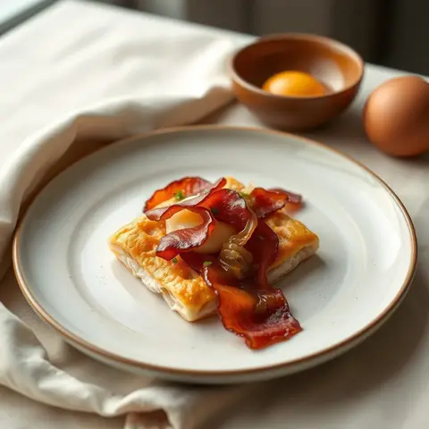 Bacon piragi. AI-generated photo.