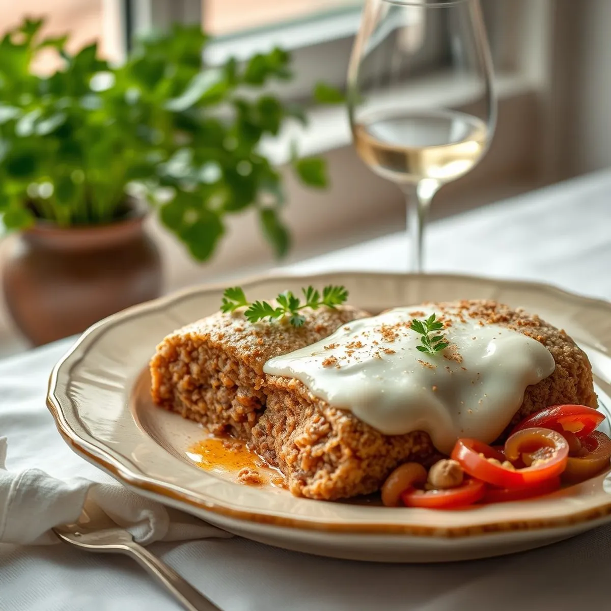 AI-generated photo Baked kibbeh. AI-generated photo.