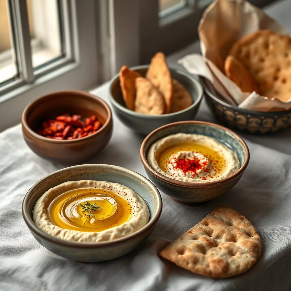 AI-generated photo Lemon Hummus. AI-generated photo.