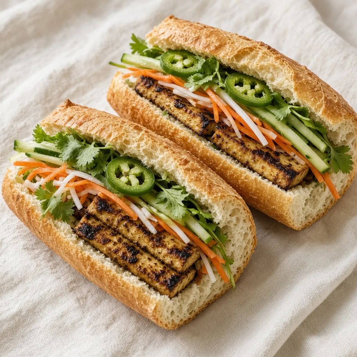 AI-generated photo Bánh mì chay. AI-generated photo.