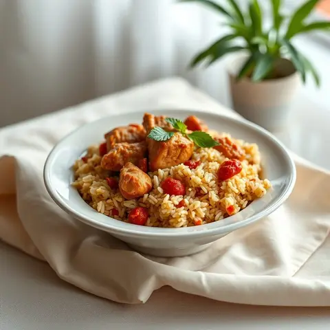 Liberian jollof. AI-generated photo.