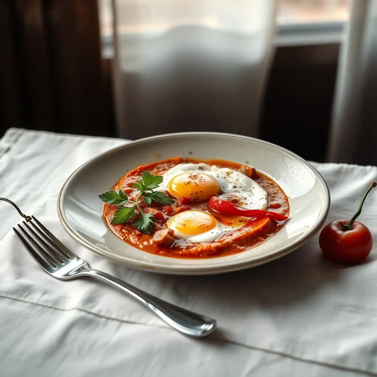 AI-generated photo Shakshuka. AI-generated photo.