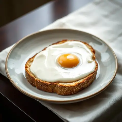 Coconut kaya toast. AI-generated photo.