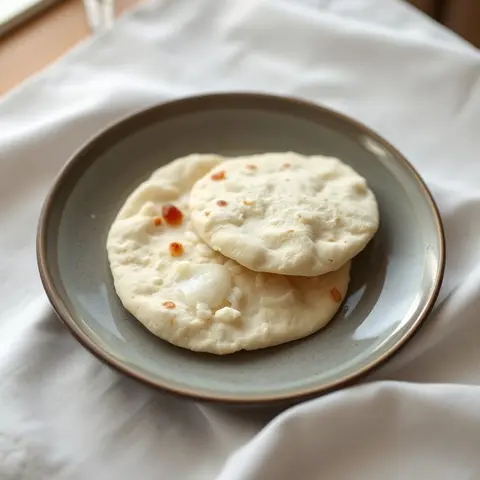 Coconut flatbread. AI-generated photo.