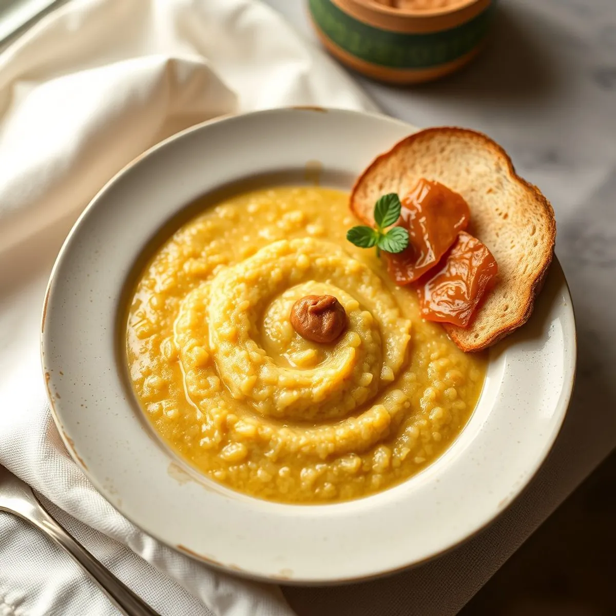 AI-generated photo Millet porridge. AI-generated photo.
