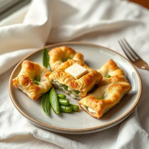 Pea pastizzi. AI-generated photo.