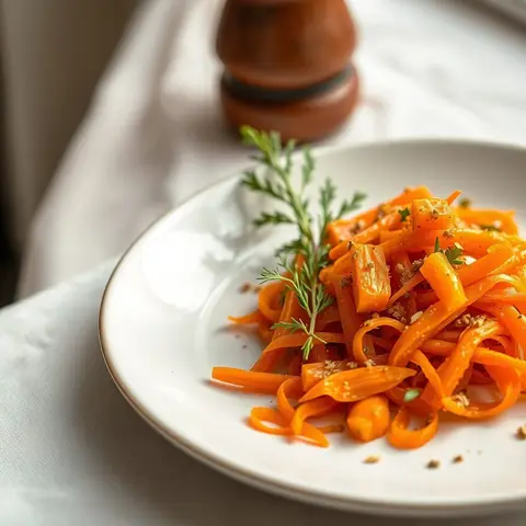 Carrot salad. AI-generated photo.