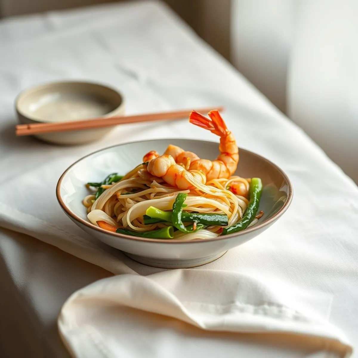AI-generated photo Stir-fried noodles. AI-generated photo.