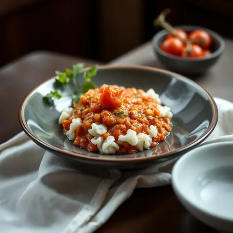 Tomato rougaille. AI-generated photo.