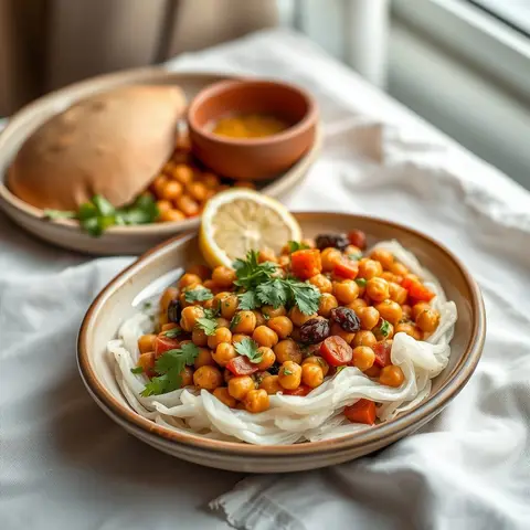 Chickpea and Carrot Tagine. AI-generated photo.