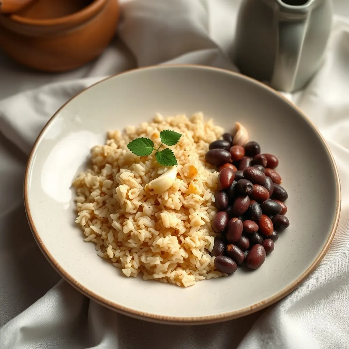 AI-generated photo Rice and beans. AI-generated photo.