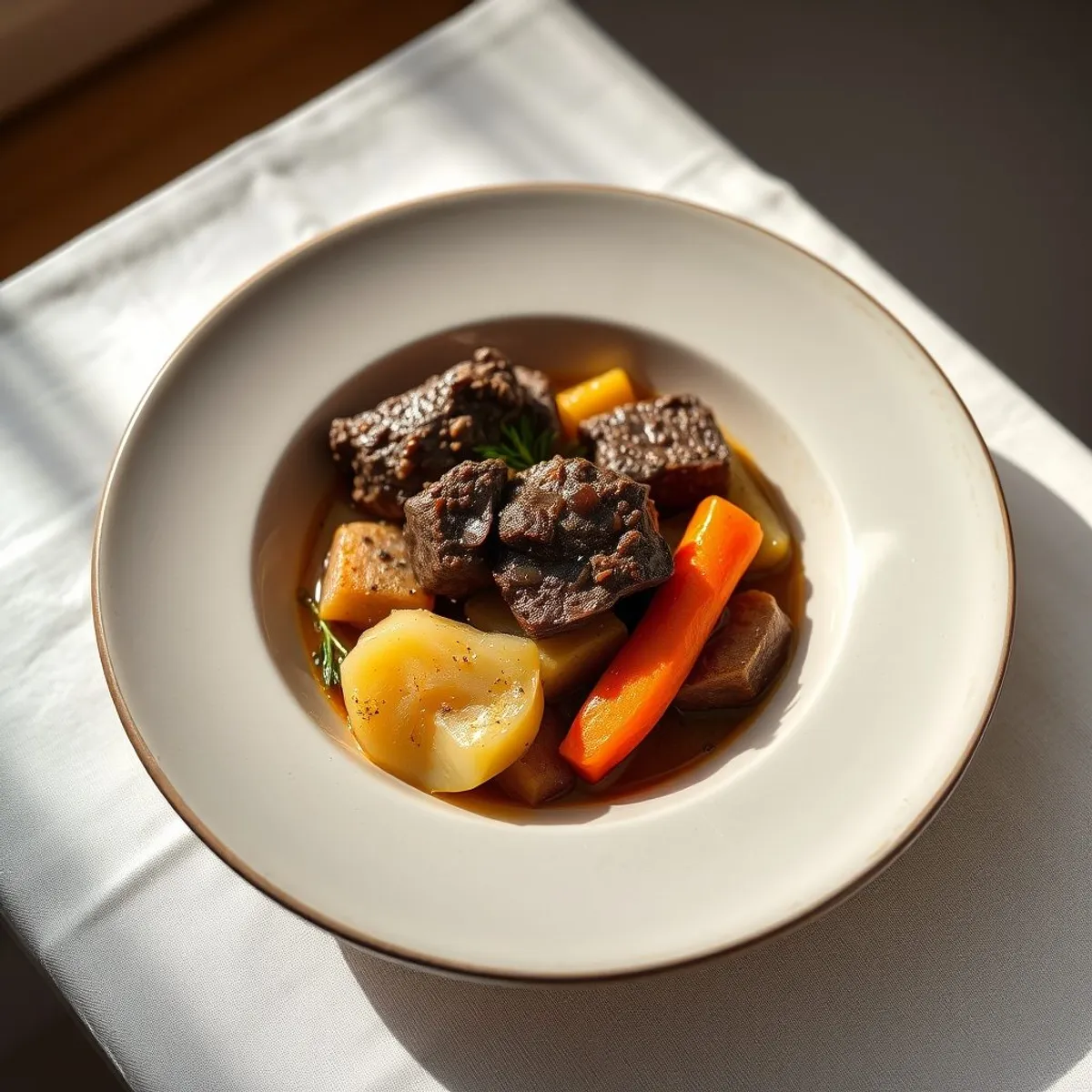 AI-generated photo Beef pot. AI-generated photo.