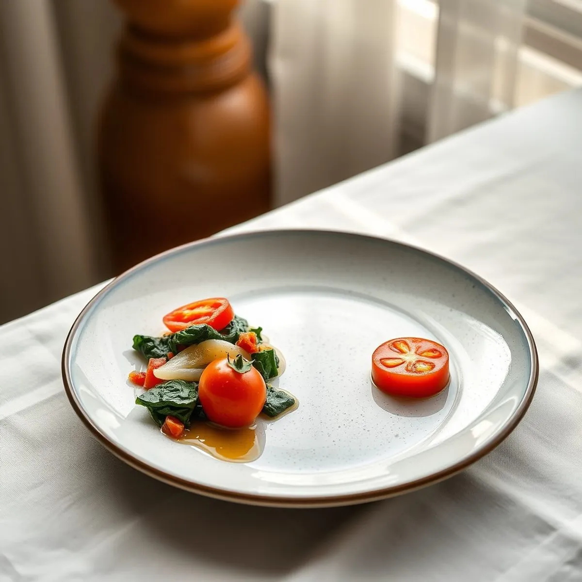 AI-generated photo Spinach and tomato. AI-generated photo.