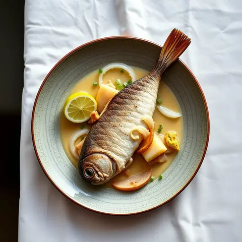 Coconut fish. AI-generated photo.