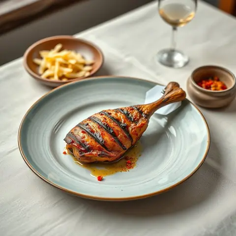 Grilled chicken choila. AI-generated photo.