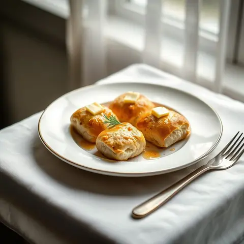 Cheese rolls. AI-generated photo.