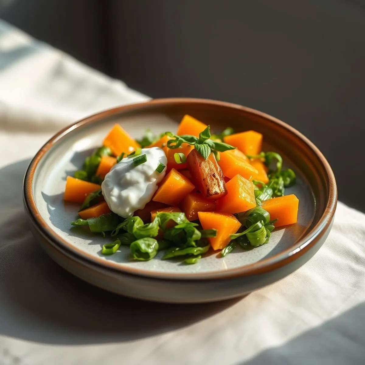 AI-generated photo Kumara salad. AI-generated photo.