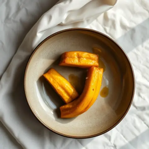 Fried plantain. AI-generated photo.