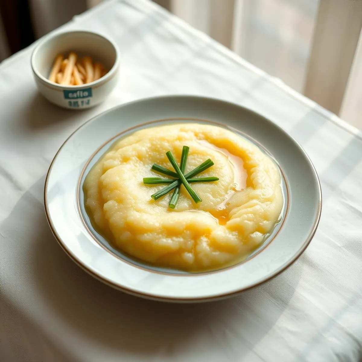AI-generated photo Cornmeal porridge. AI-generated photo.