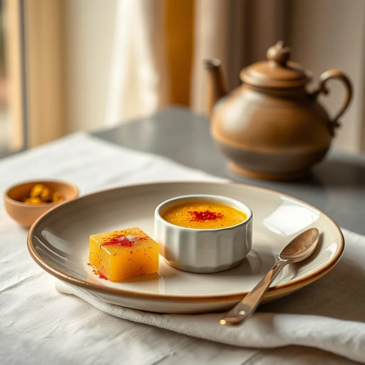 AI-generated photo Omani saffron halwa. AI-generated photo.