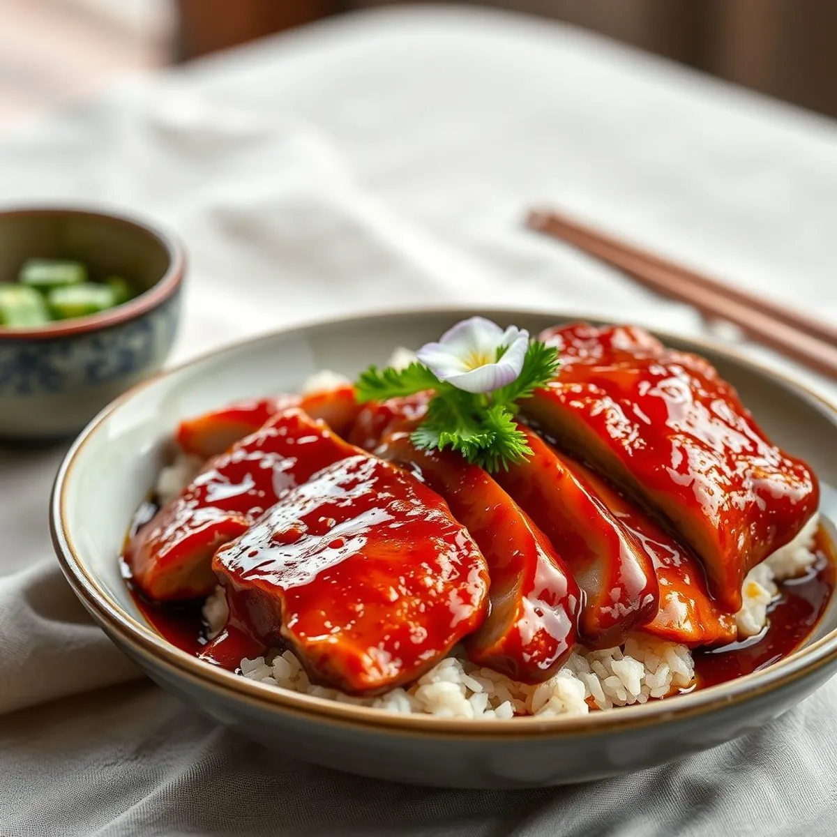 AI-generated photo Oven Char Siu Chicken. AI-generated photo.