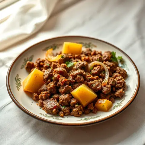 Aloo keema. AI-generated photo.