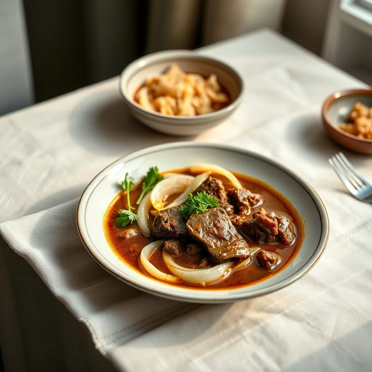 AI-generated photo Beef nihari. AI-generated photo.