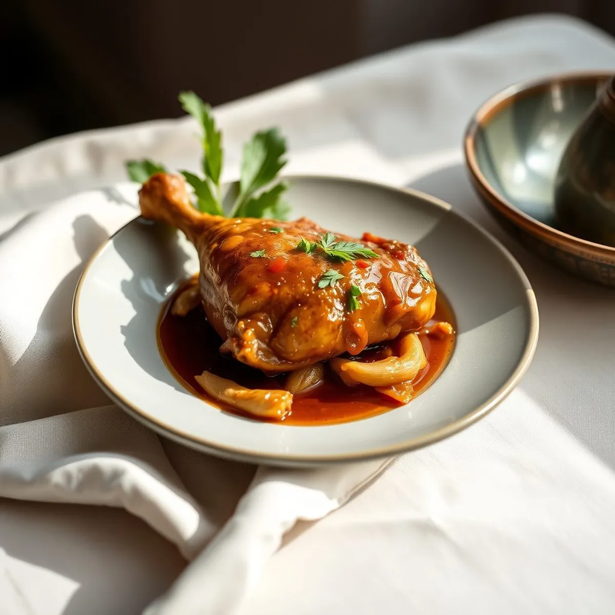 AI-generated photo Soy vinegar chicken. AI-generated photo.