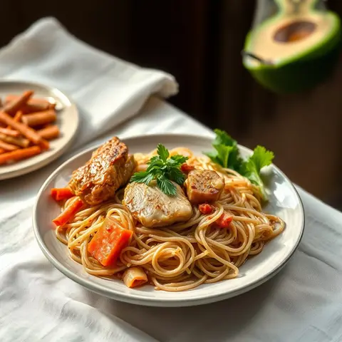 Pancit. AI-generated photo.