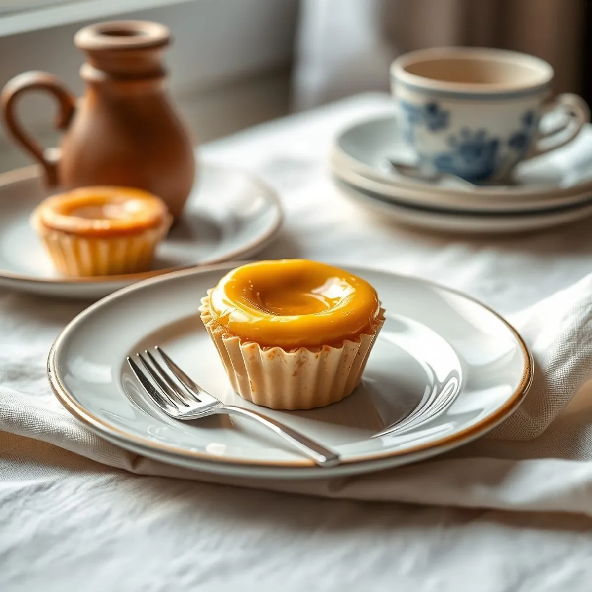 AI-generated photo Pastéis de nata. AI-generated photo.
