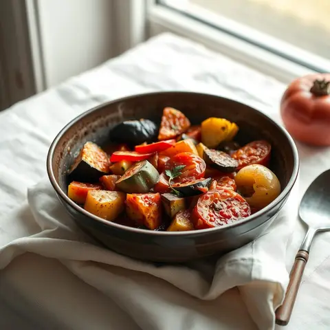 Provençal Ratatouille. AI-generated photo.